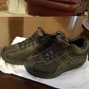 Black leather men's Skechers
